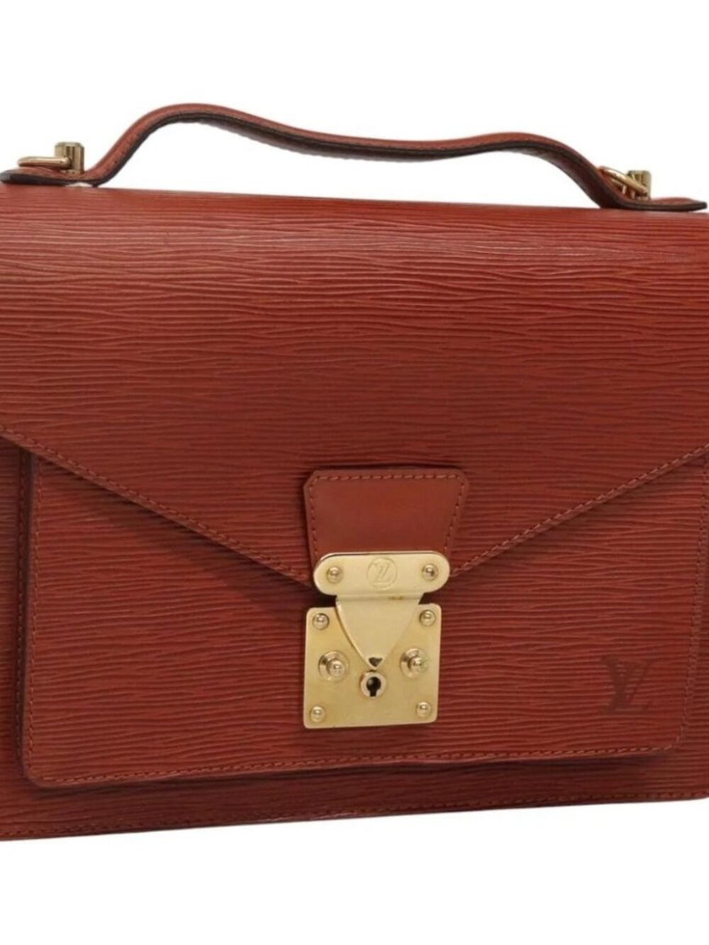 LOUIS VUITTON Epi Monceau 28 Hand Bag Brown M52123 LV Auth ep8444